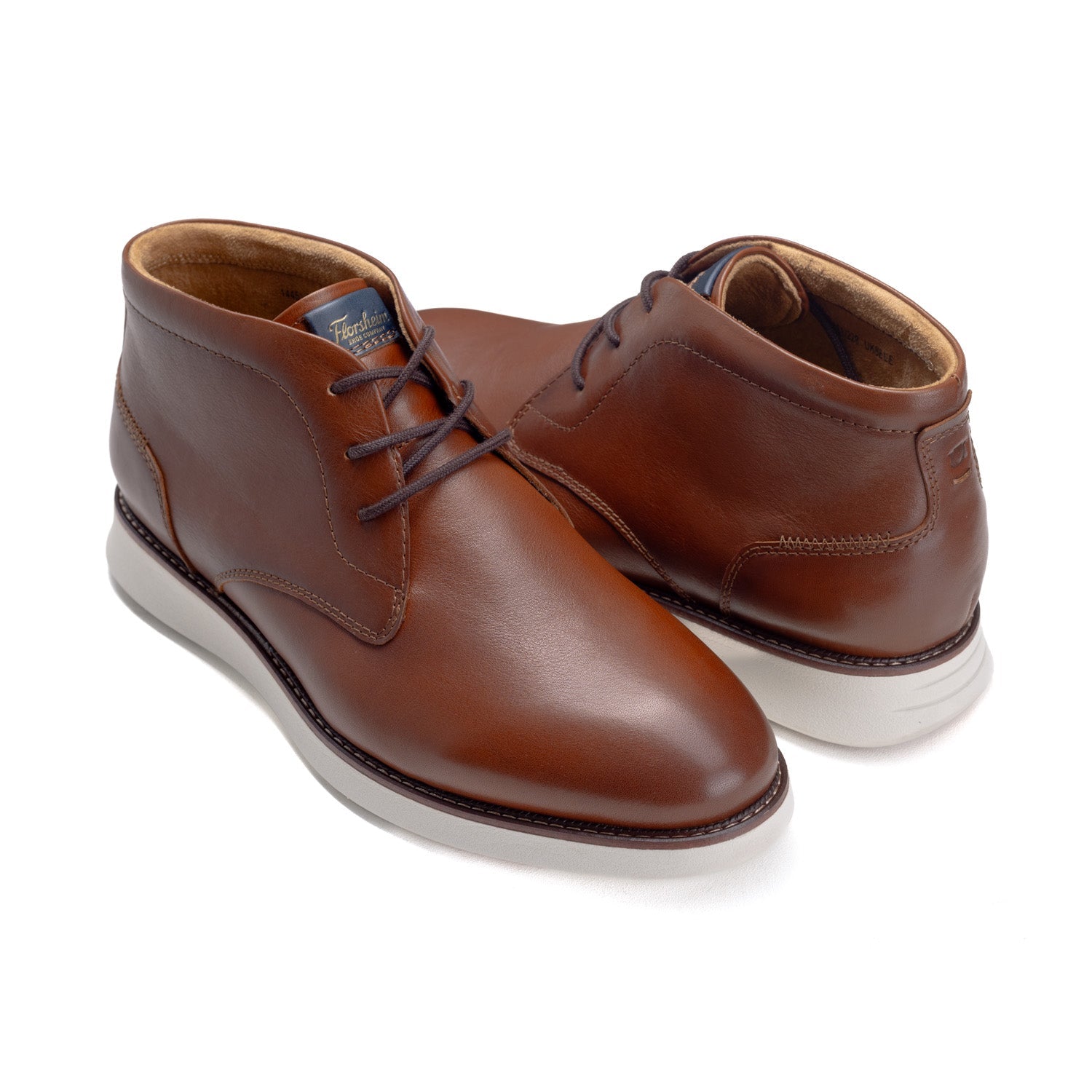 Forsheim Men Lauch Chukka Leather Shoes In Cognac