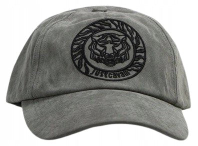 Just Cavalli Mens Embroidered Logo Baseball Cap In Grey