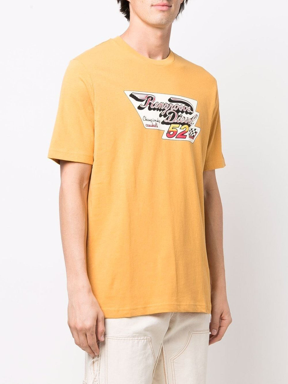 Diesel Mens M-T Just-C15 T-Shirt In Mustard