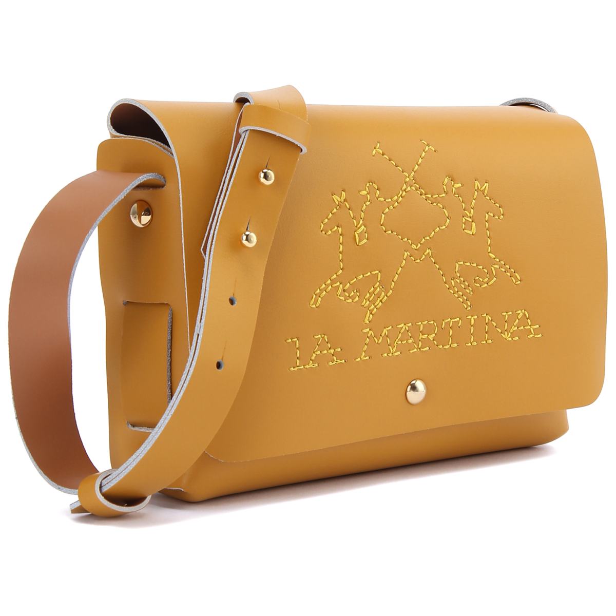 La Martina Principe Flaminia Small Crossbody Bag In Yellow