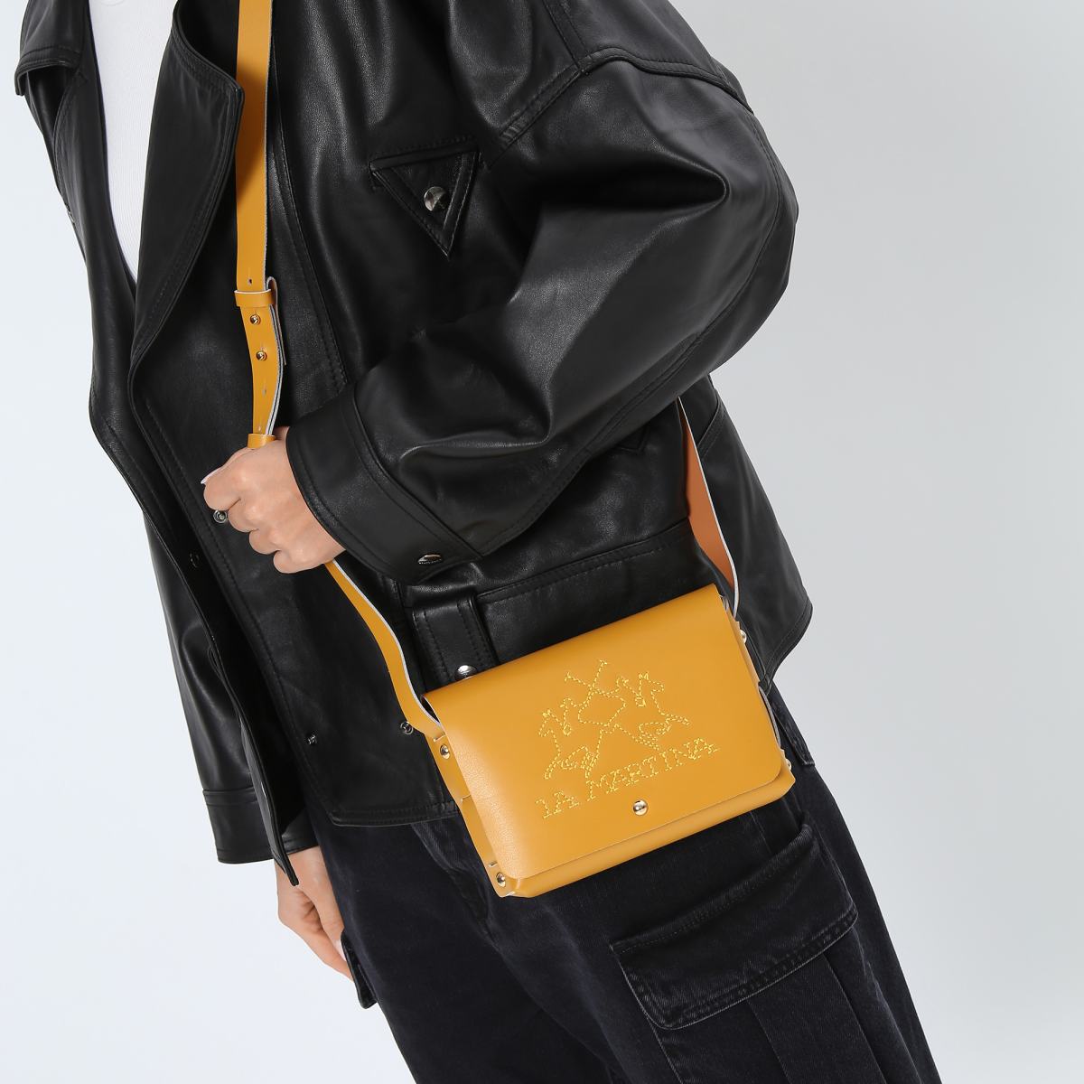 La Martina Principe Flaminia Small Crossbody Bag In Yellow