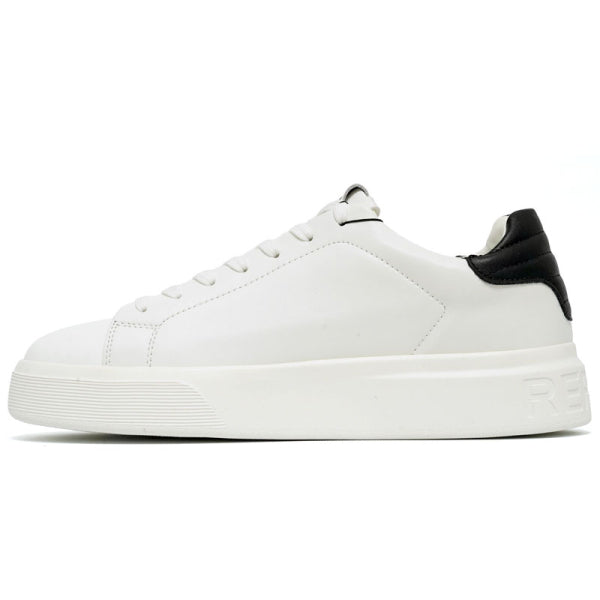 Replay Mens Notting Soft Sneakers In White & Black