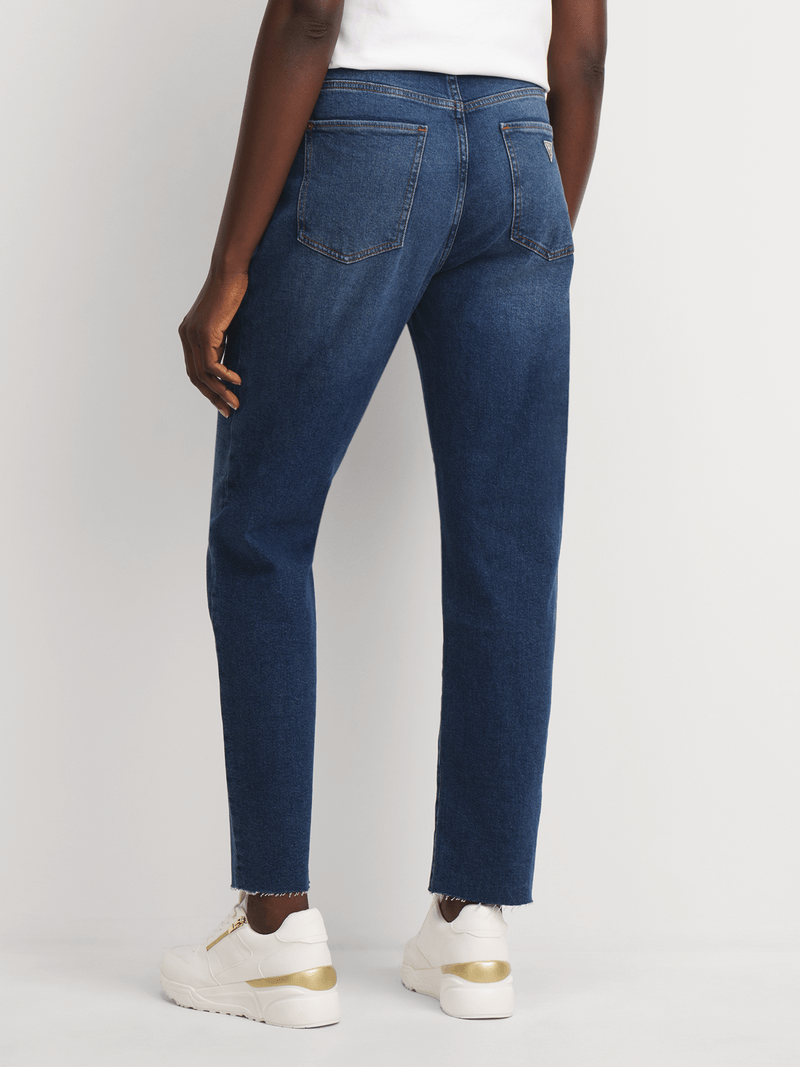 Guess High Rise Mom Jean Medium Wash
