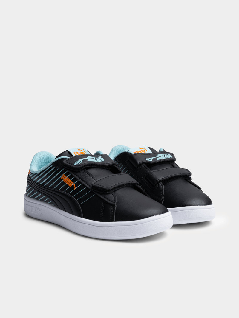 Puma Kids Smash 3.0 Poised 2 Race V Inf Black/Multi Sneakers