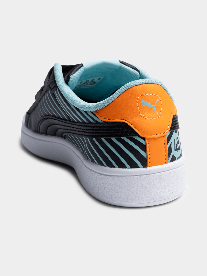 Puma Kids Smash 3.0 Poised 2 Race V Inf Black/Multi Sneakers