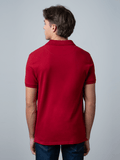 Polo Mens Stretch Pique Ss Golfer Crimson