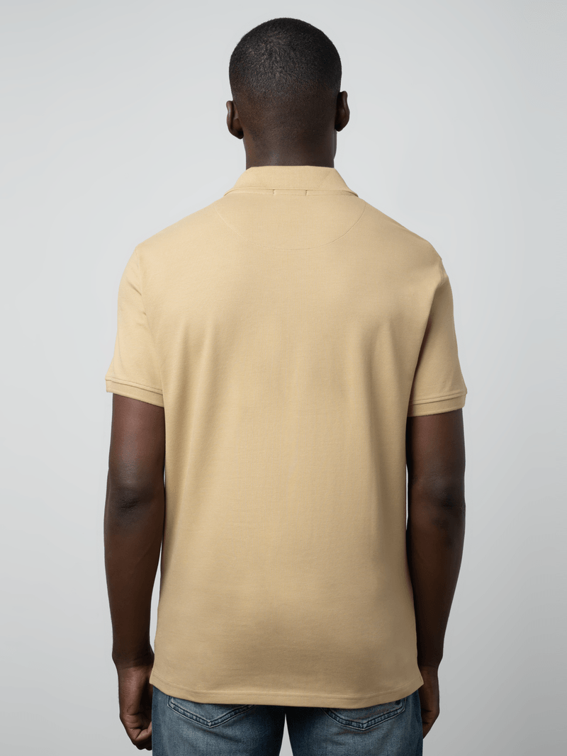 Polo Mens Essential Pique Ss Golfer Stone