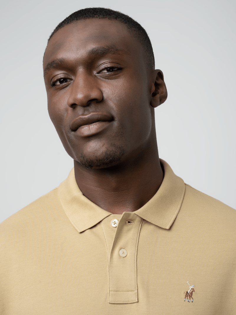 Polo Mens Essential Pique Ss Golfer Stone