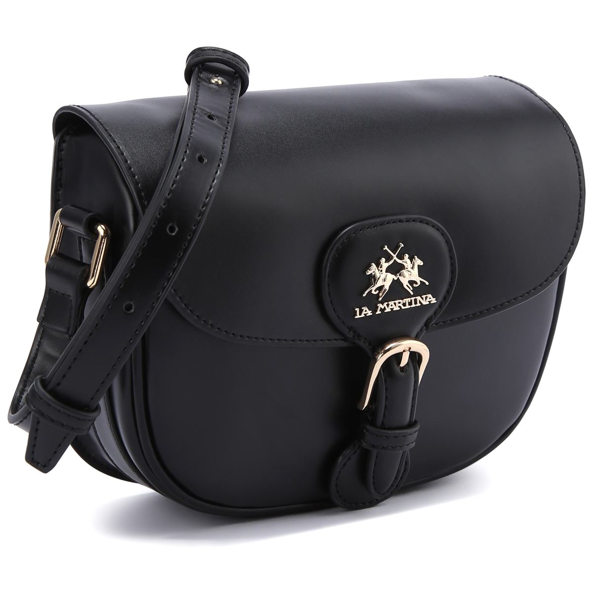 La Martina Heritage Camera Sling Bag In Black