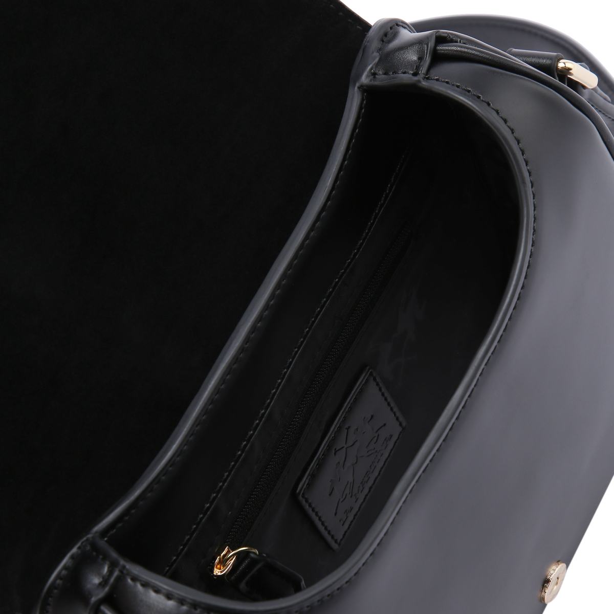 La Martina Heritage Camera Sling Bag In Black