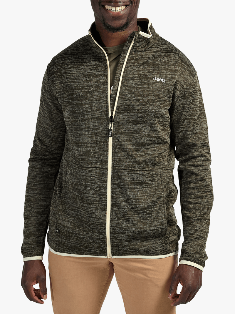 Jeep Mens Zip Through Fleece Hoody Sweats