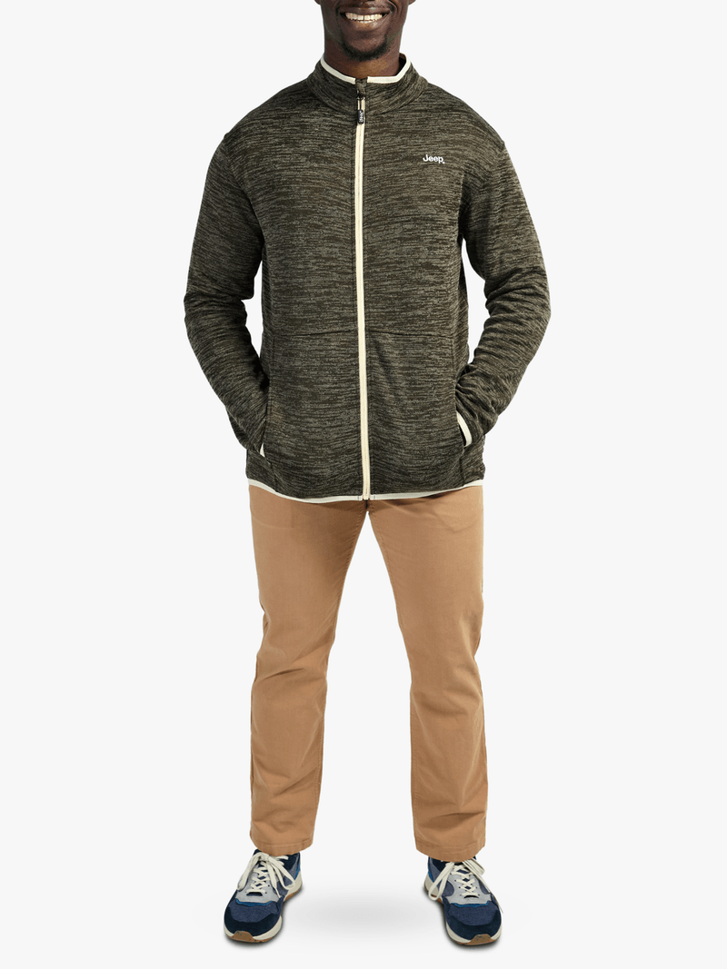 Jeep Mens Zip Through Fleece Hoody Sweats