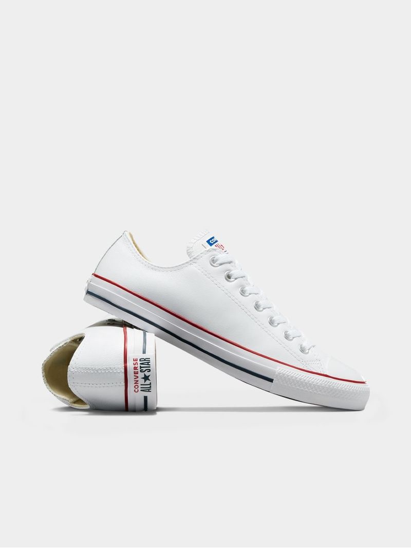 Converse Unisex All Star Lo White Leather Shoes
