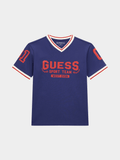 Guess Kids Navy Oversized Ss Vneck T-Shirt