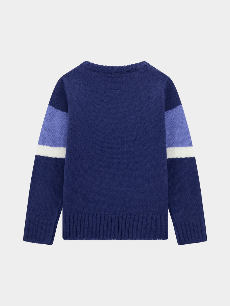 Guess Boys Long Sleeve 7B Sweater In Navy