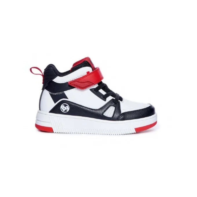 Bubblegummers Boys Arnie Sneakers In White/Red/Black