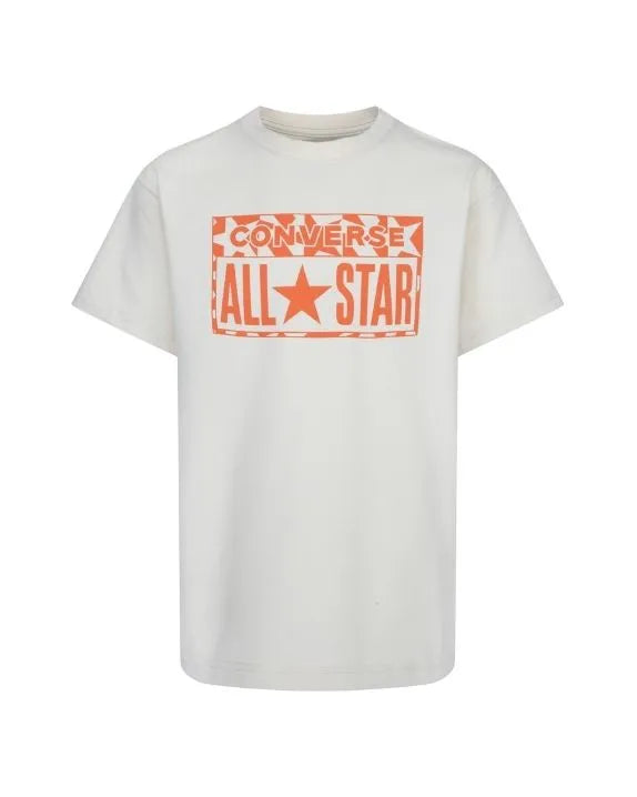 Converse Boys Graphic Loose Fit T-shirt In Natural Ivory