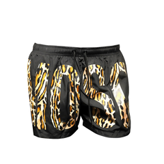 Moschino A4231 Big Letter Swimming Shorts Blk Leop