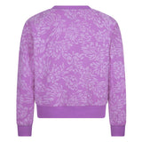 Converse Girls Floral Jacquard Crewneck Sweatshirt In Purple