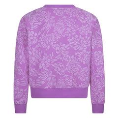 Converse Girls Floral Jacquard Crewneck Sweatshirt In Purple