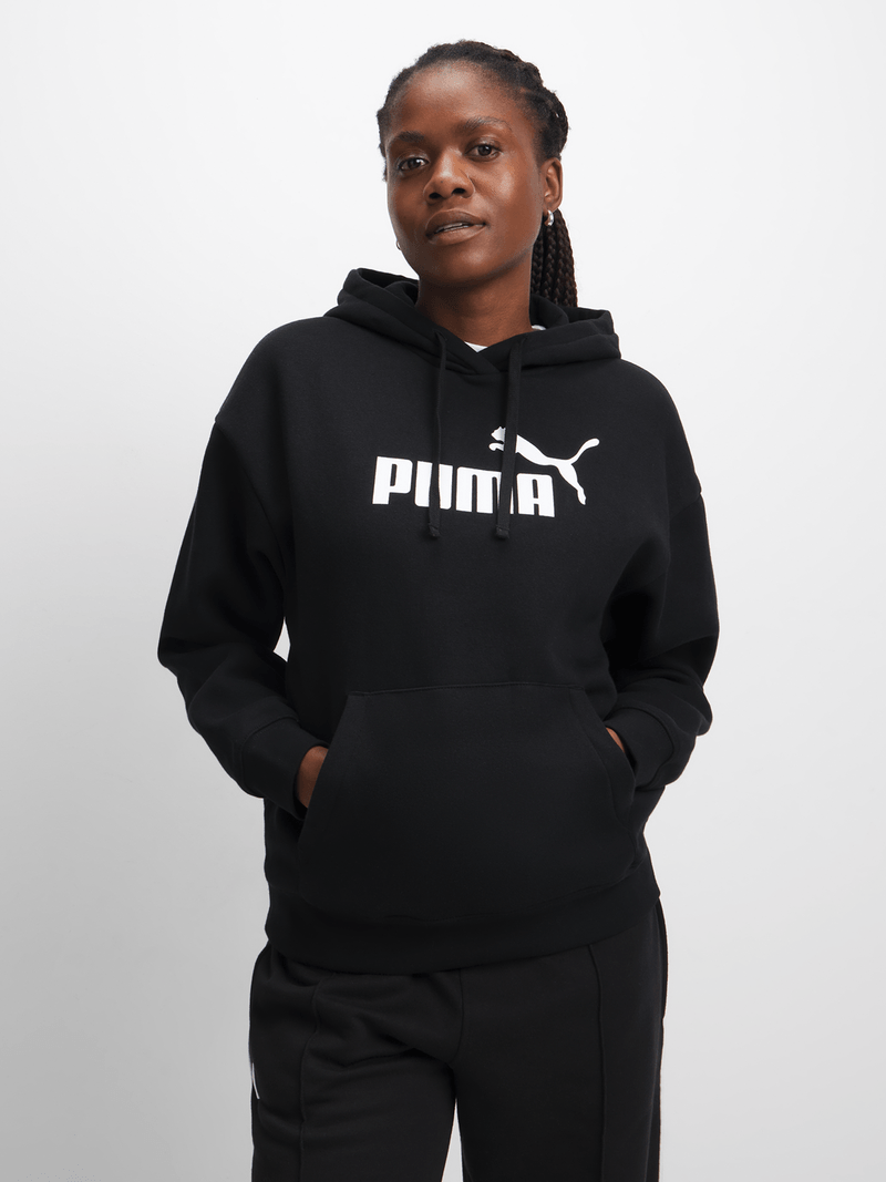 Puma Womens Ess No.1 Logo Comfort Black Hoodie