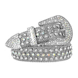 Sissy boy Womens Embellished Western Belt In Silver