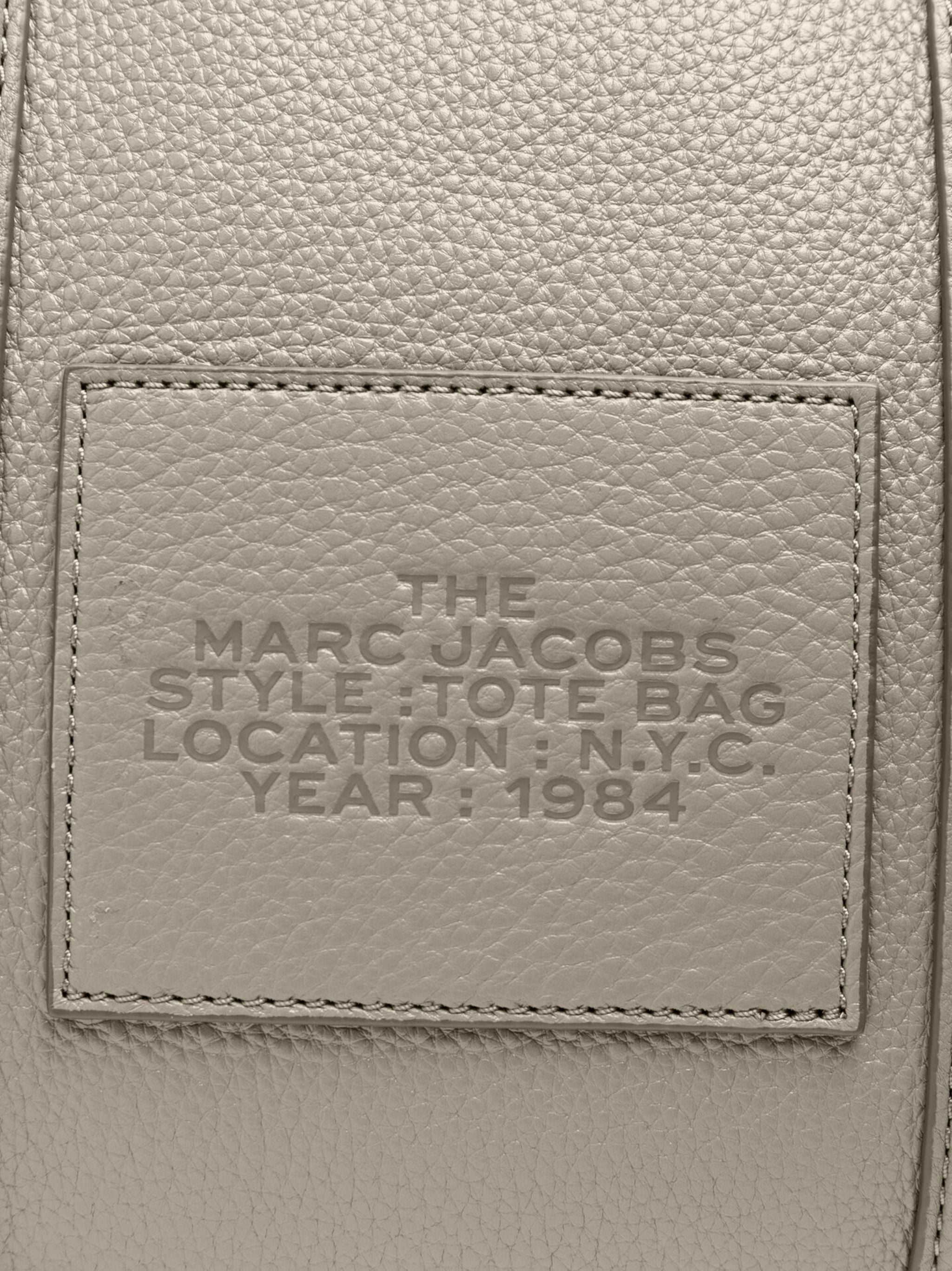 Marc Jacobs Leather Medium Tote Bag Cement