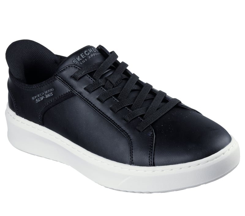 Skechers Mens Court Break Double Vented Sneakers In Black