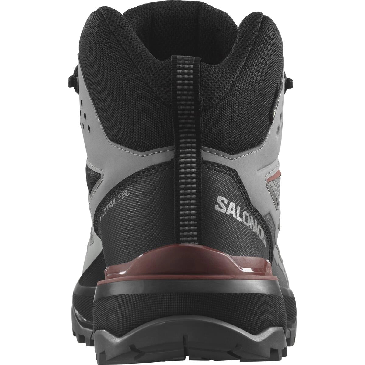 Salomon Mens X Ultra 360 Mid Gtx Shoes In Pewter/Black/Burnt Henna
