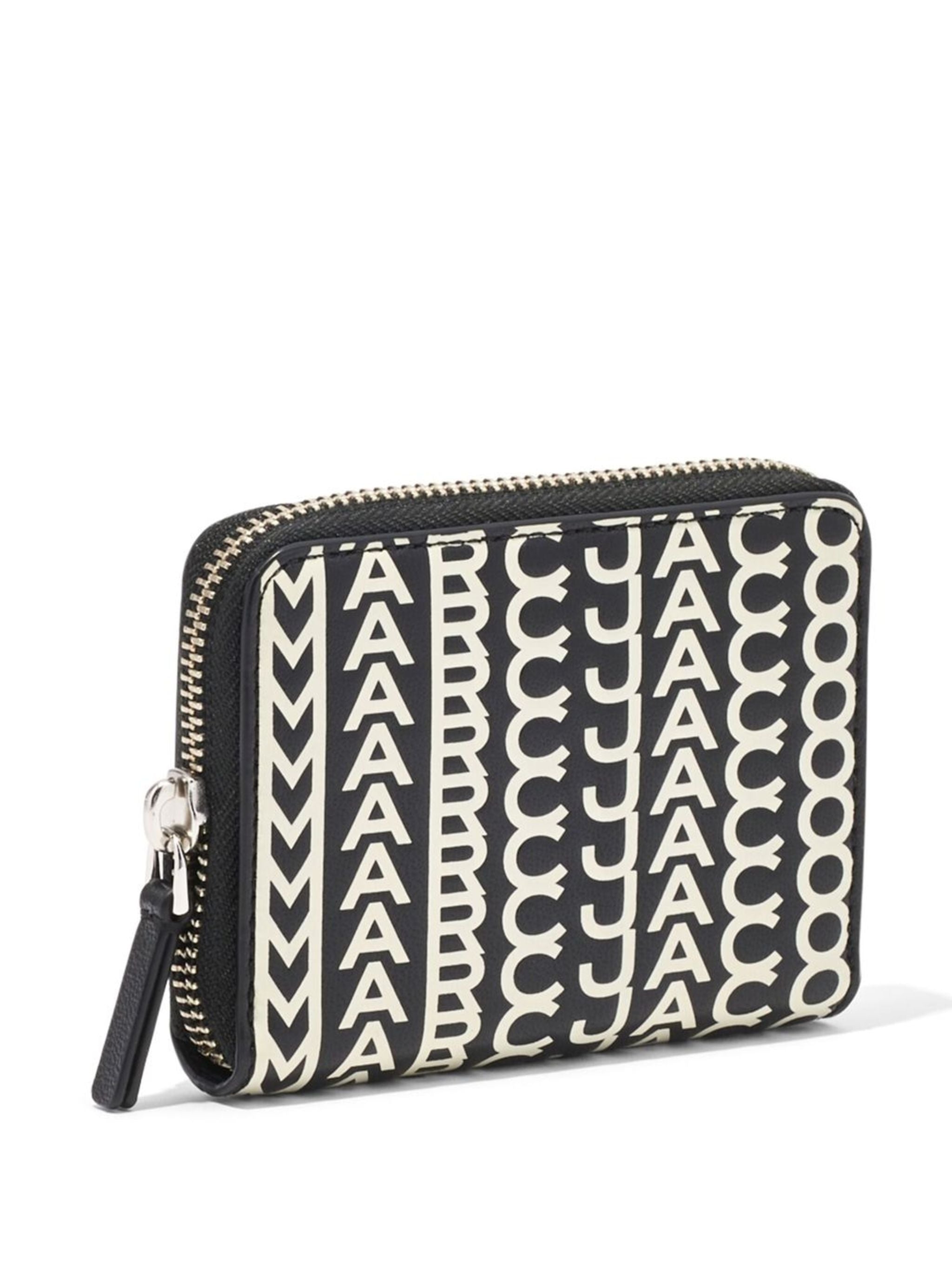 Marc Jacobs Monogram Zip Around Wallet Black/White