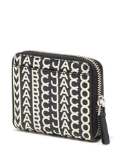 Marc Jacobs Monogram Zip Around Wallet Black/White