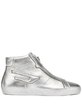 Diesel Mens Leroji Zip Mid Sneakers In Silver