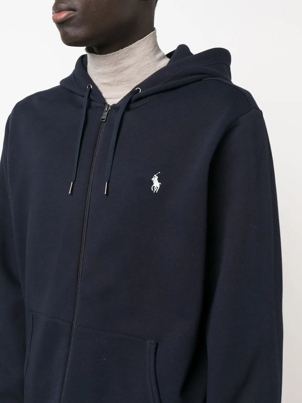 Polo Mens Essential Fleece Hoodie In Navy