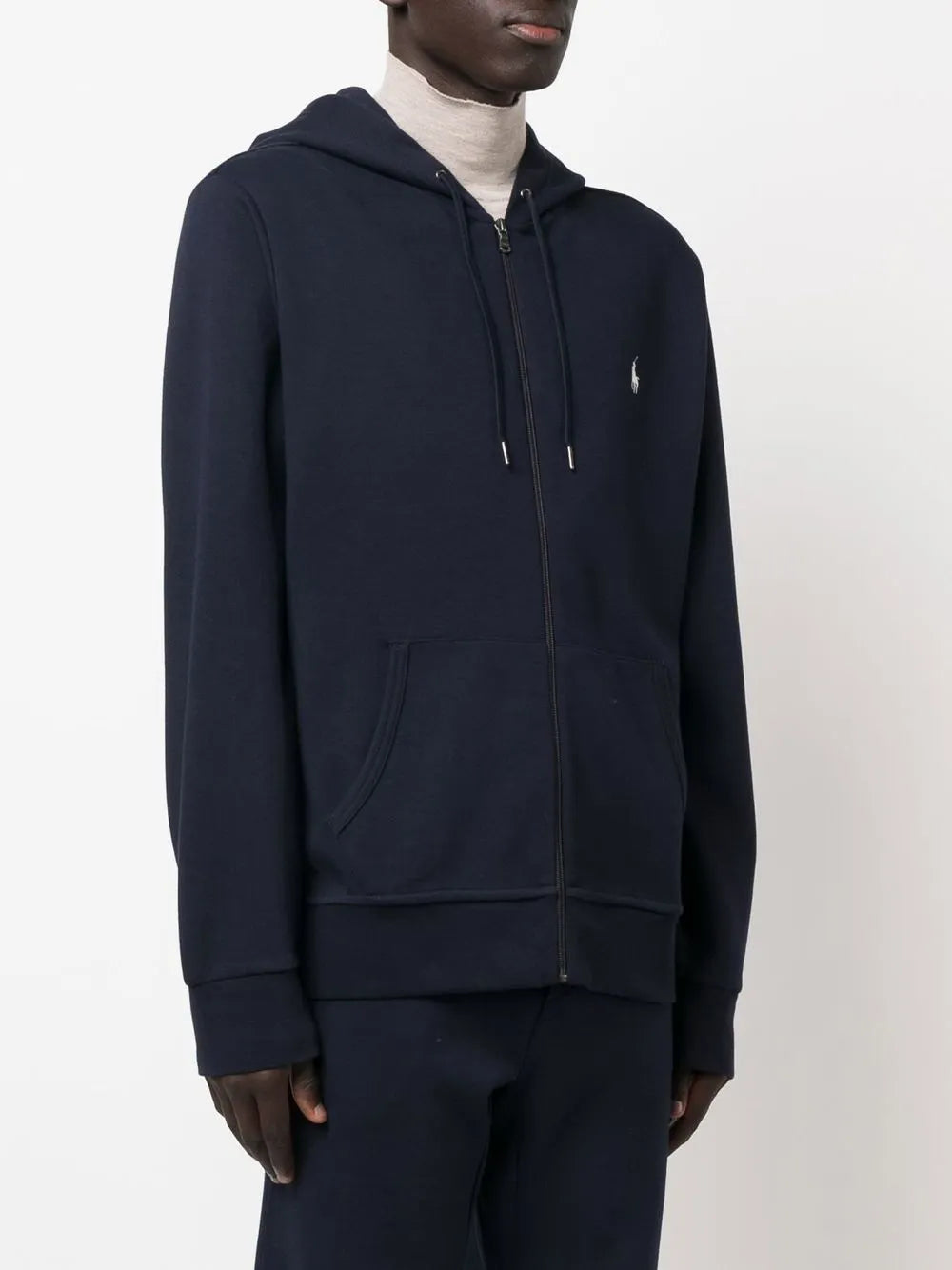 Polo Mens Essential Fleece Hoodie In Navy