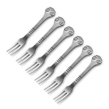 Carrol Boyes Cake Fork Set Of 6-Soleil