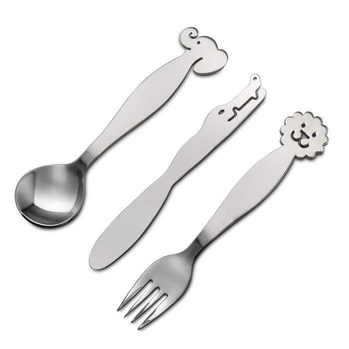 Carrol Boyes Children's Wild Thing Cutlery Set In Silver