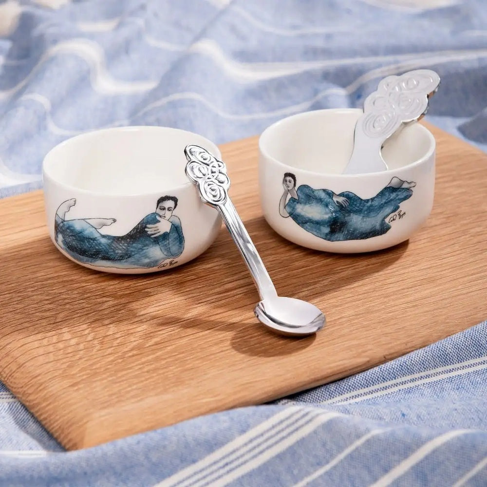 Carrol Boyes Indigo Girls Small Bowls Set of 2 In White