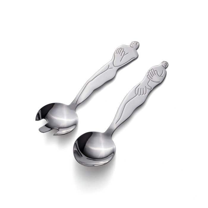 Carrol Boyes Salad Servers Sml Woman & Man