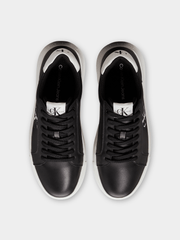 Calvin Klein Mens Chunky Cupsole Leather Shoes In Black and White