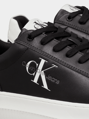 Calvin Klein Mens Chunky Cupsole Leather Shoes In Black and White