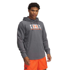 Under Armour Mens Rival Terry Logo Hoodie In Grey