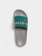 G-Star Raw Mens Cart V Slides In Grey & Green