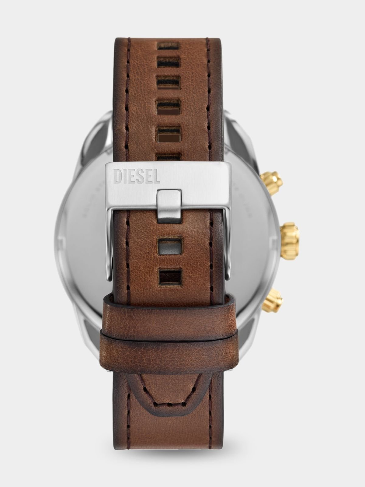 Diesel Spoked Chronograph Watch In Brown