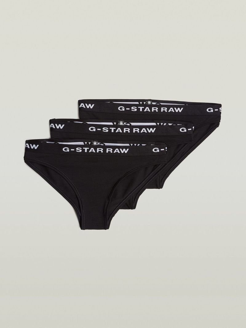 G-Star Womens 3 Pack Black Briefs