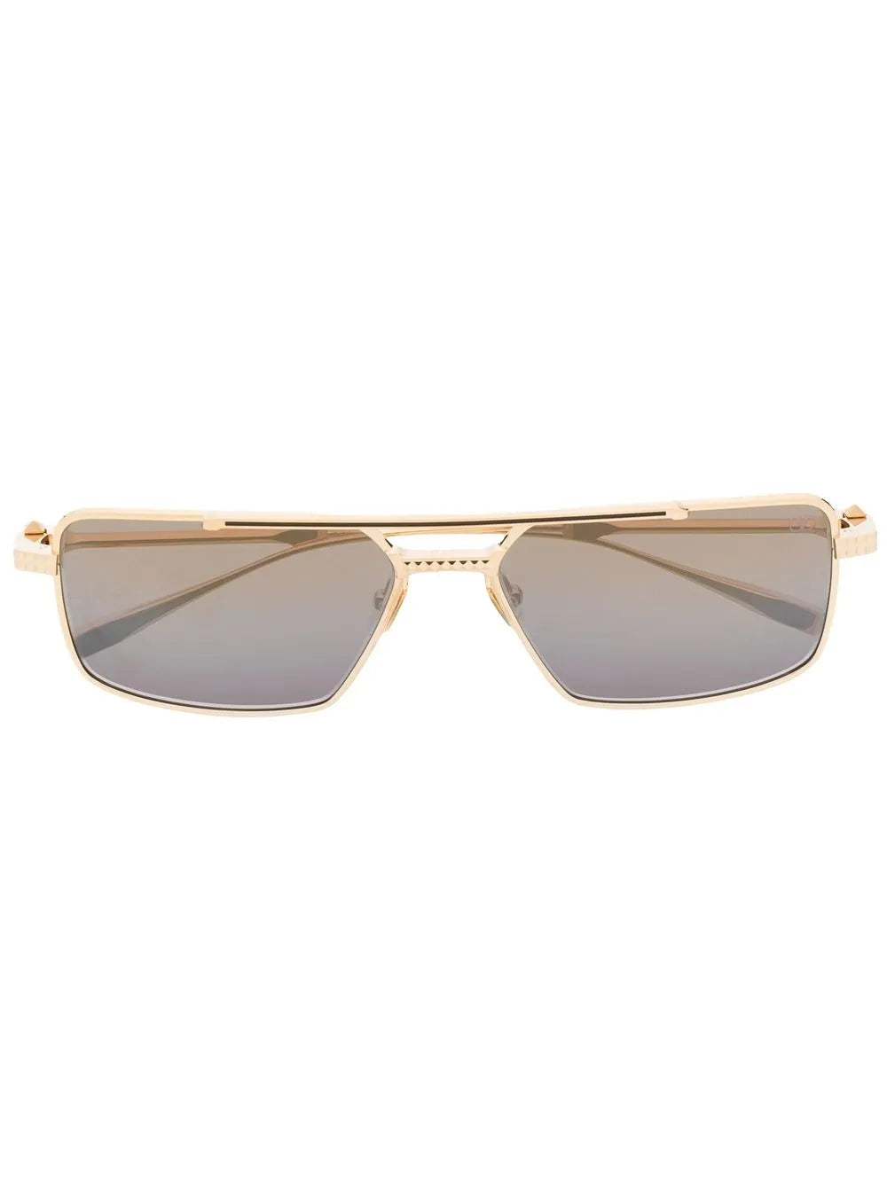 Valentino Metal Rose Unisex Sunglasses In Light Gold
