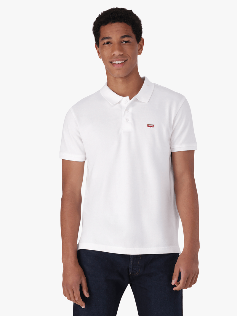 Levis Mens Ama Housemark Polo shirt In White