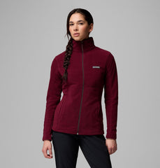 Columbia Womens Basin Trail III Full Zip Jersey In Cherry