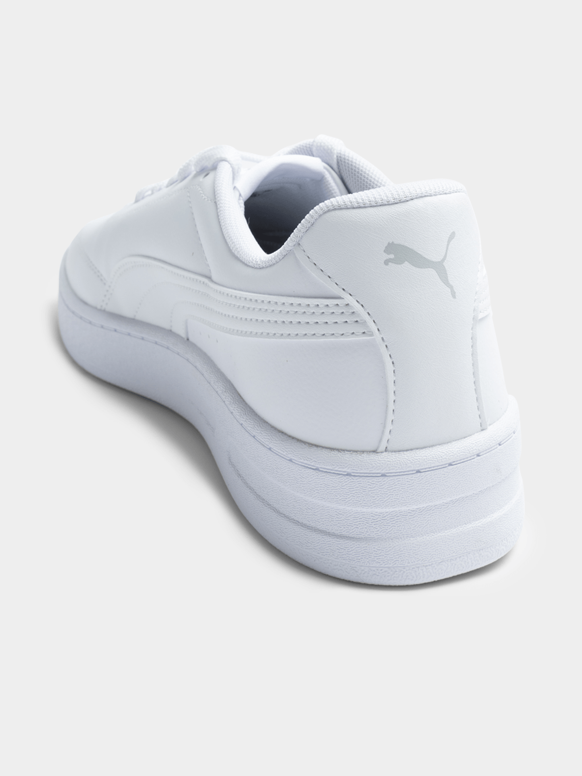 Puma Mens Court Classic Clean Shoes In White