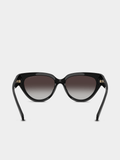 Michael Kors Womens Boca Raton Cat Eye Sunglasses In Black