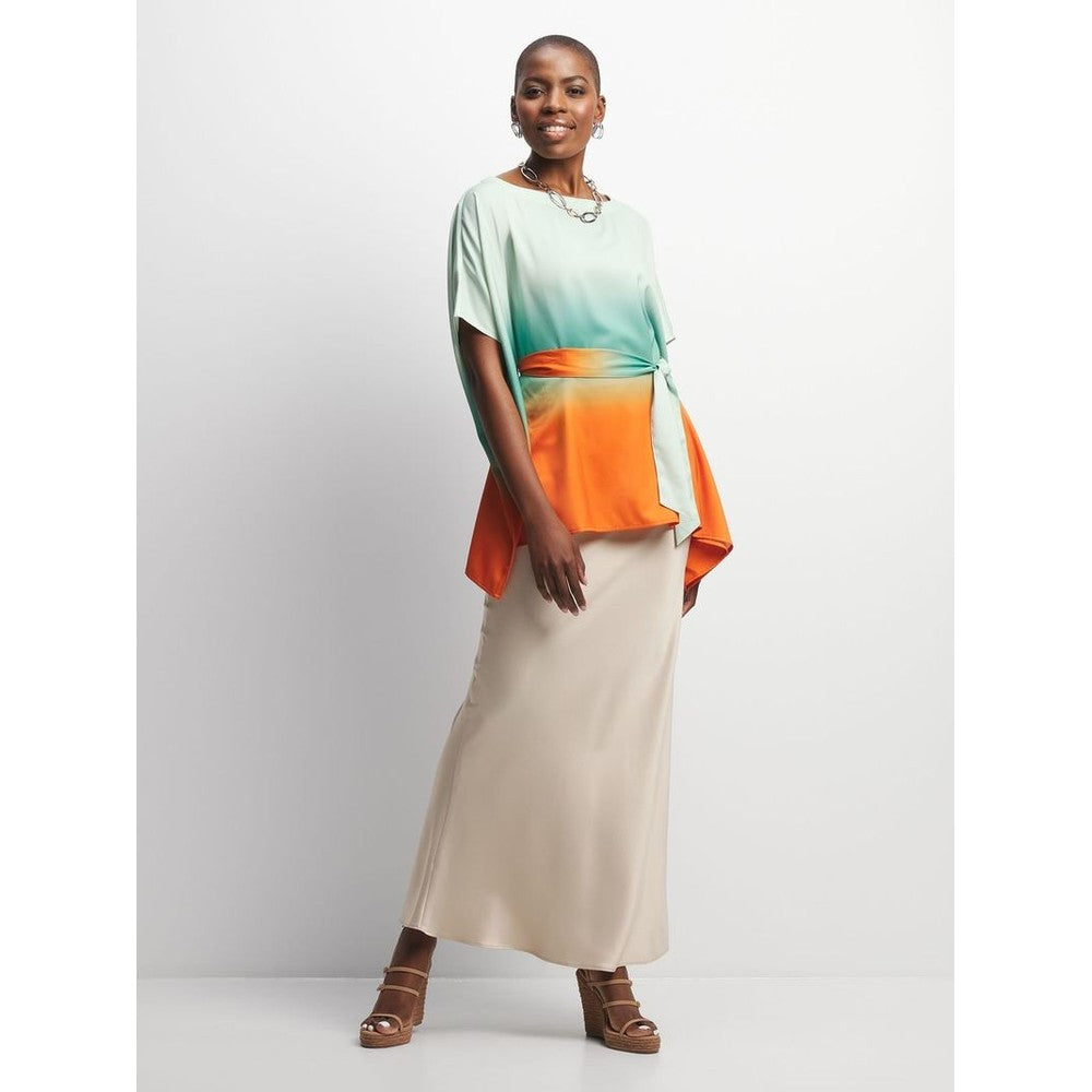 Pringle Peyton Ombre Blouse In Blue